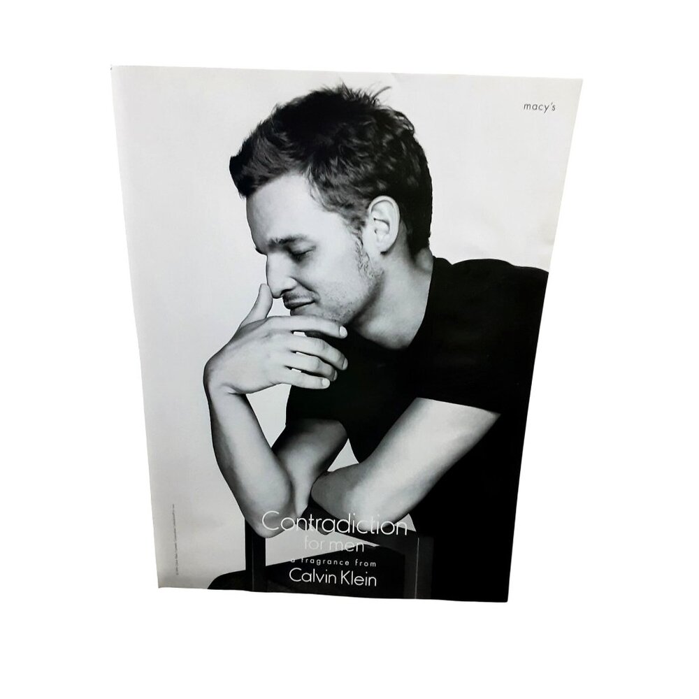 2000 Calvin Klein Contradiction for Men Double Sided Fragrance Ad